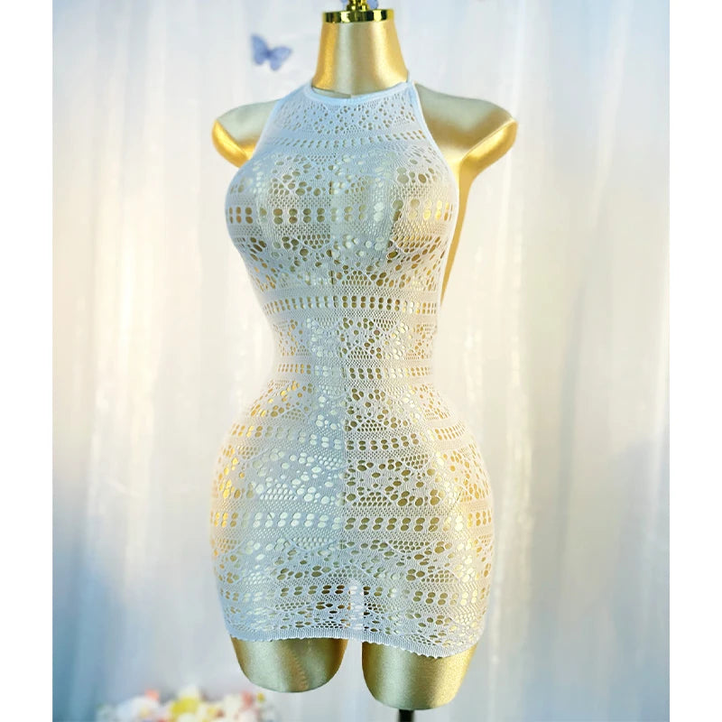 Hollow Out Fishnet Dress
