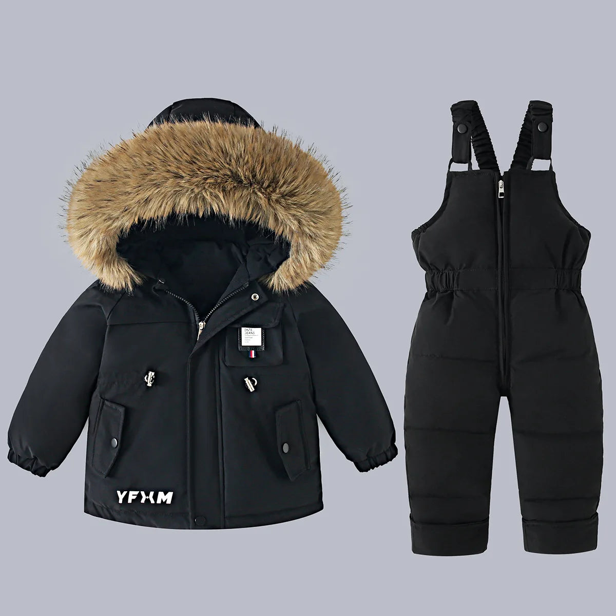 Jacket+Overalls Suit 2Pcs Duck Down Set