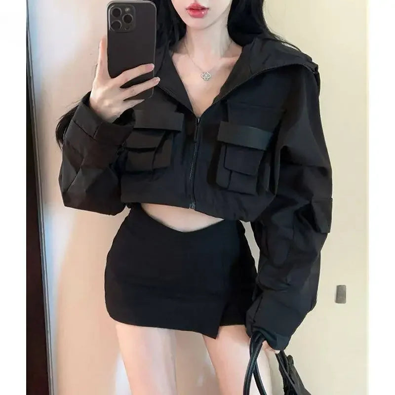 Women's Trendy Short Jacket Hooded Coat