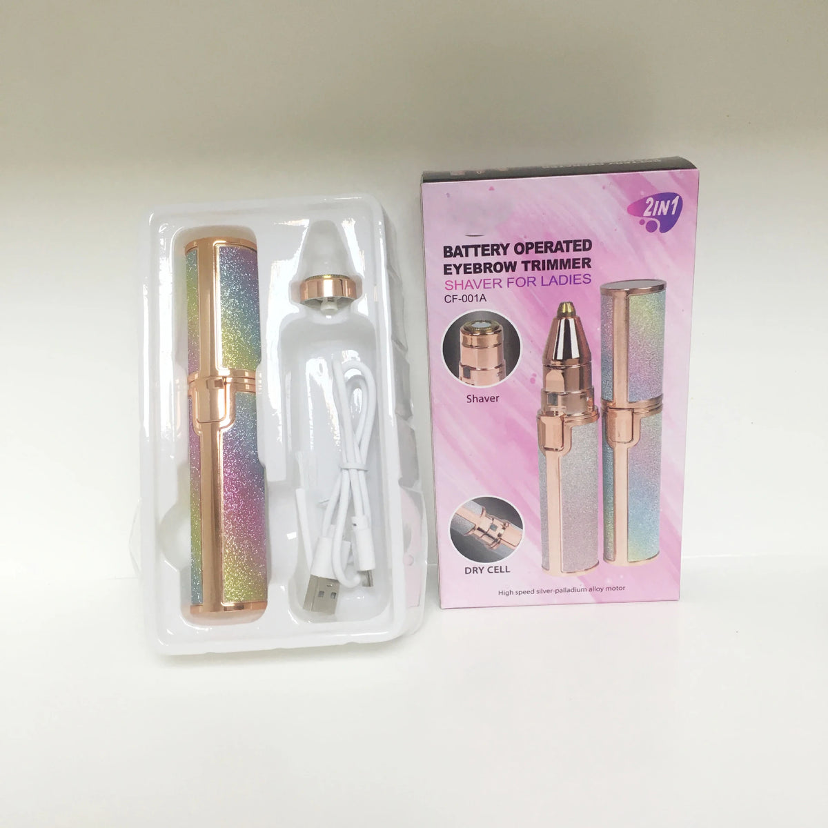 Portable 2 IN 1 Electric Epilator Eyebrow Trimmer
