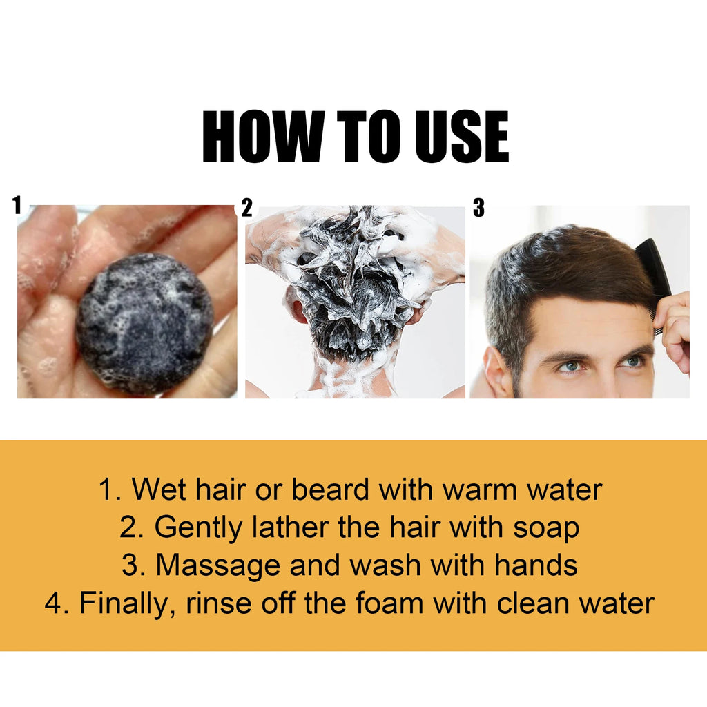 Natural Black Hair Soap Anti-Gray Hair Treatment