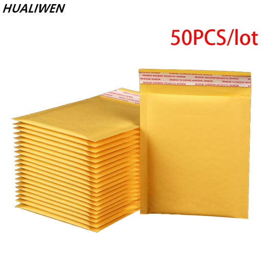 50PCS/Lot Kraft Paper Bubble Envelopes