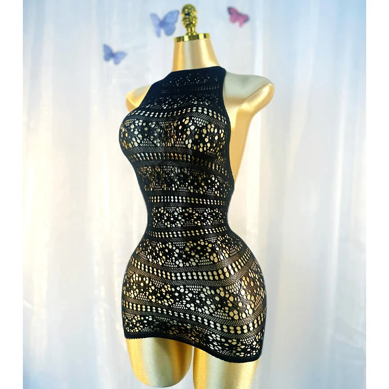 Hollow Out Fishnet Dress