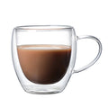 1pc 250ml Premium Double-Walled Borosilicate Glass Coffee Mug