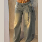 Vintage Denims Washed Mid Waist Loose