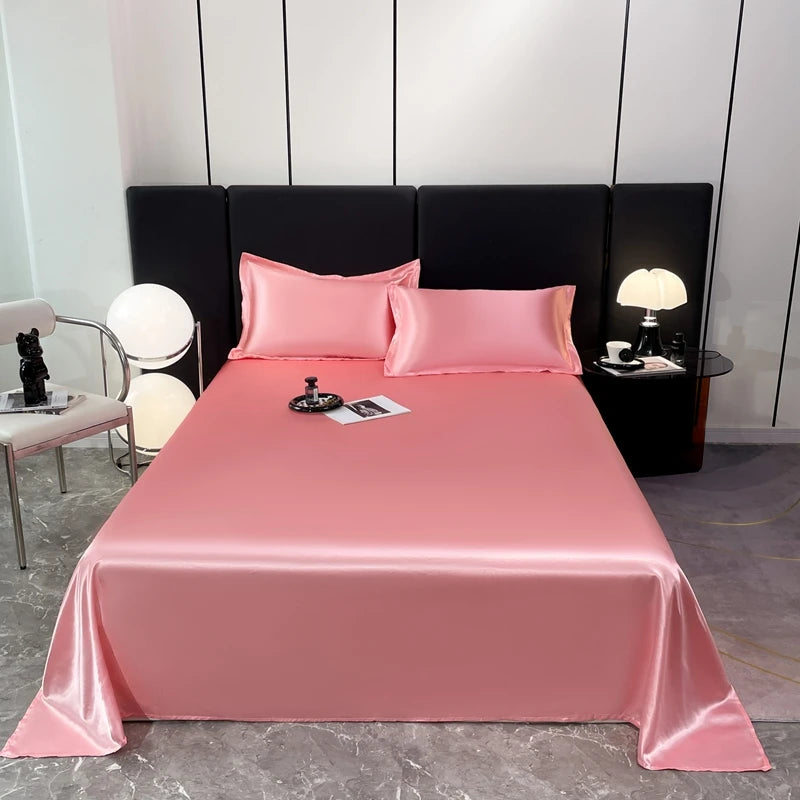 3Pcs/Set or 1Pcs Luxury Satin Bedsheet