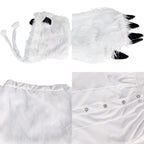 Cosplay White Sexy Holiday Party Dress Suit Woman Backless Funny Bring A Hat Stage Costume Clothes