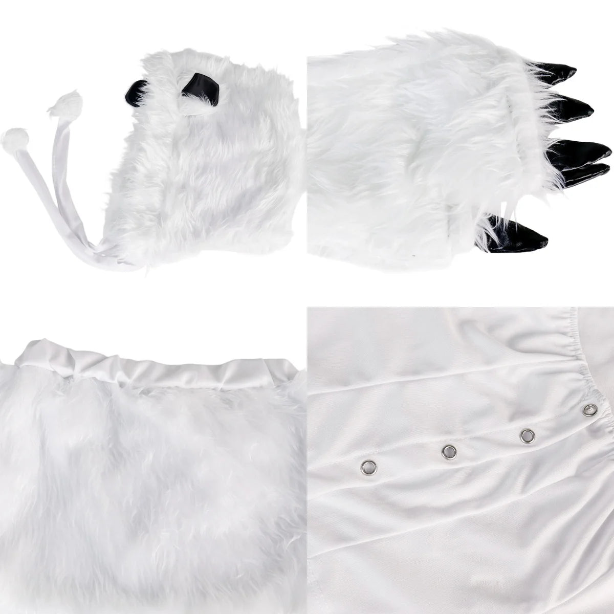 Cosplay White Sexy Holiday Party Dress Suit Woman Backless Funny Bring A Hat Stage Costume Clothes