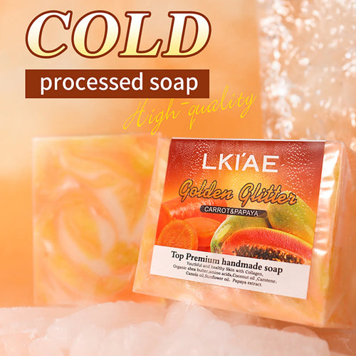 LKIAE Natural Carrot & Papaya Handmade Soap,
