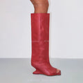 Square Toe Knee High Boots