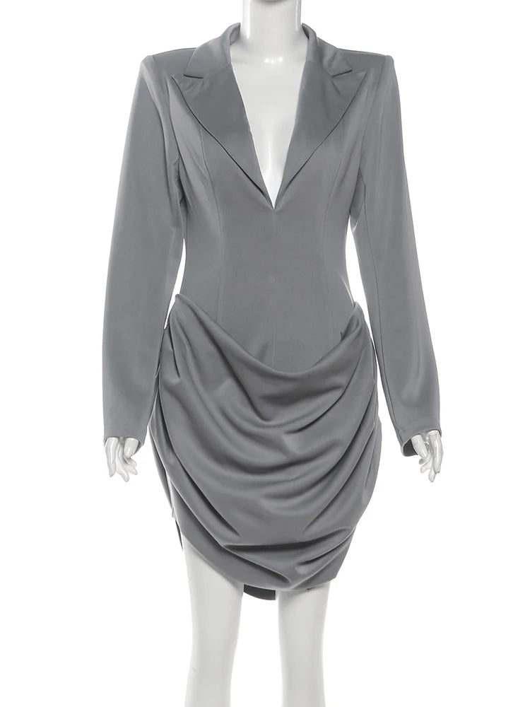 Lapel mini dress