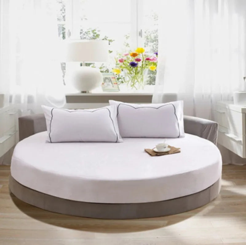 100% Cotton Round Bed Sheet Set