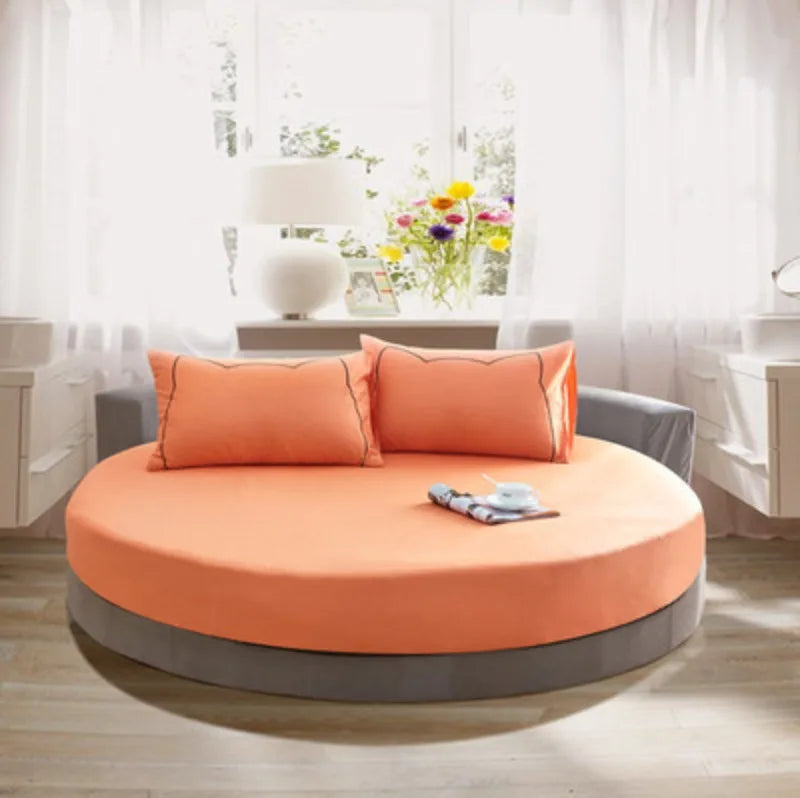 100% Cotton Round Bed Sheet Set