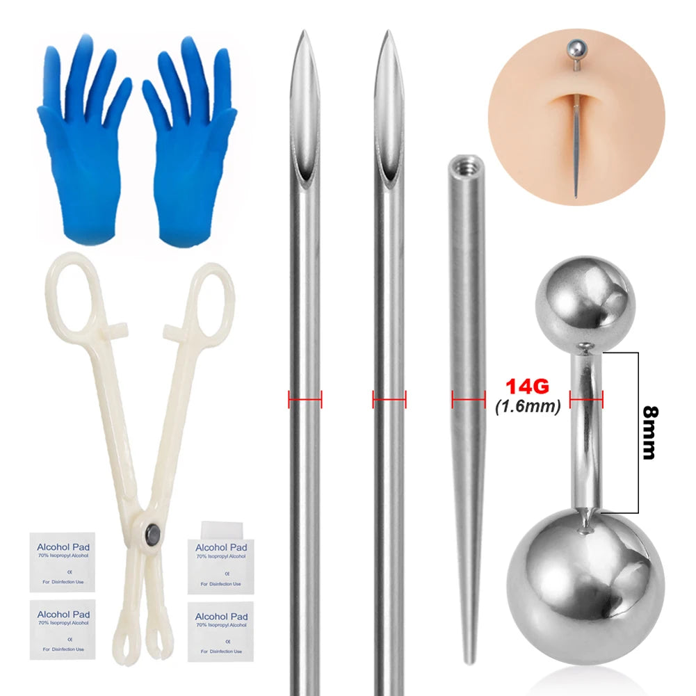 Body Piercing Kit Surgical Steel