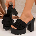 Mules platform Slip on sandals