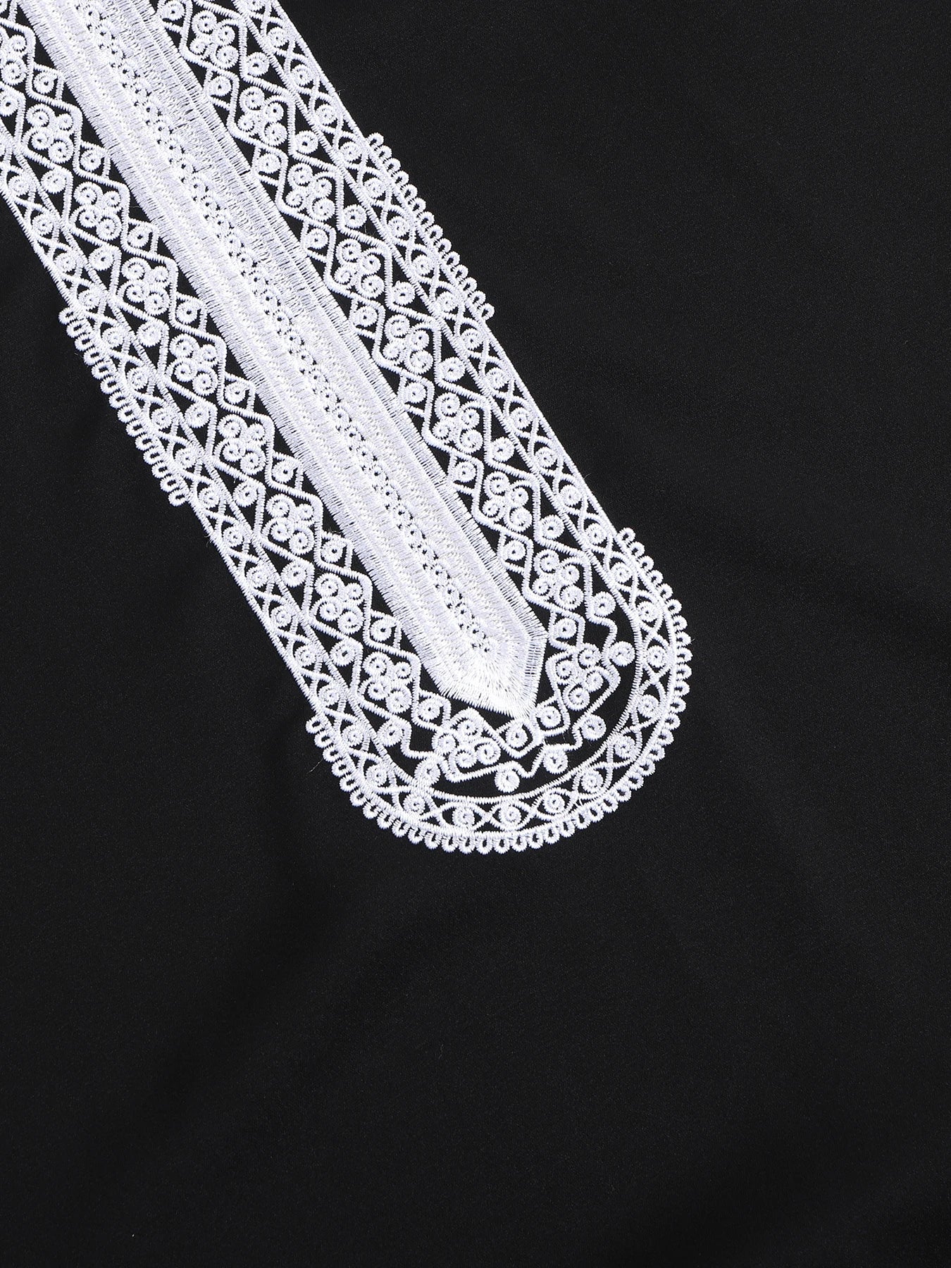 Muslim kaftan Men Short sleeve embroidered Moroccan Arab