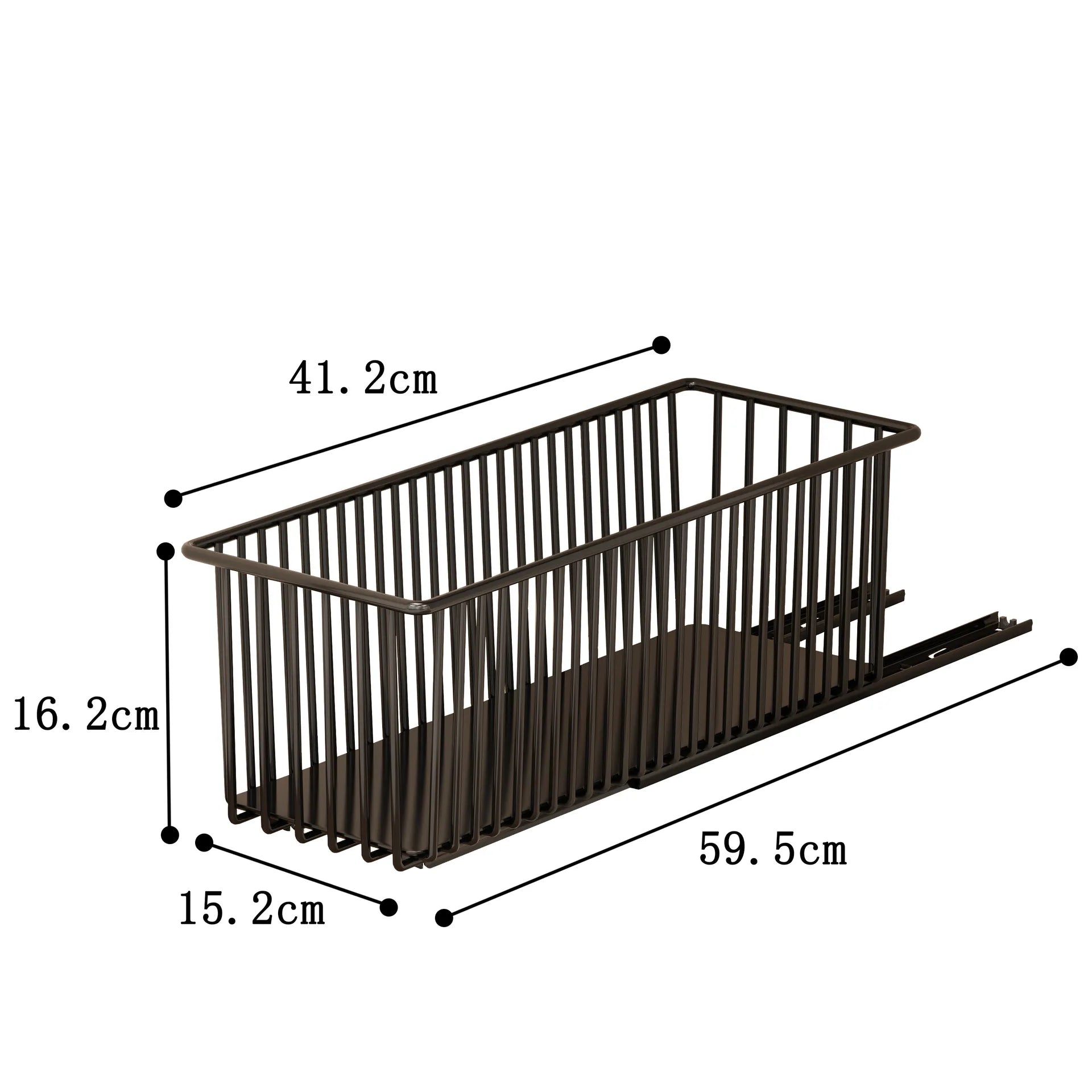 2Pcs Pull Out  Carbon Steel Slide Out Drawers