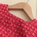 Red Plaid Bow Dresses