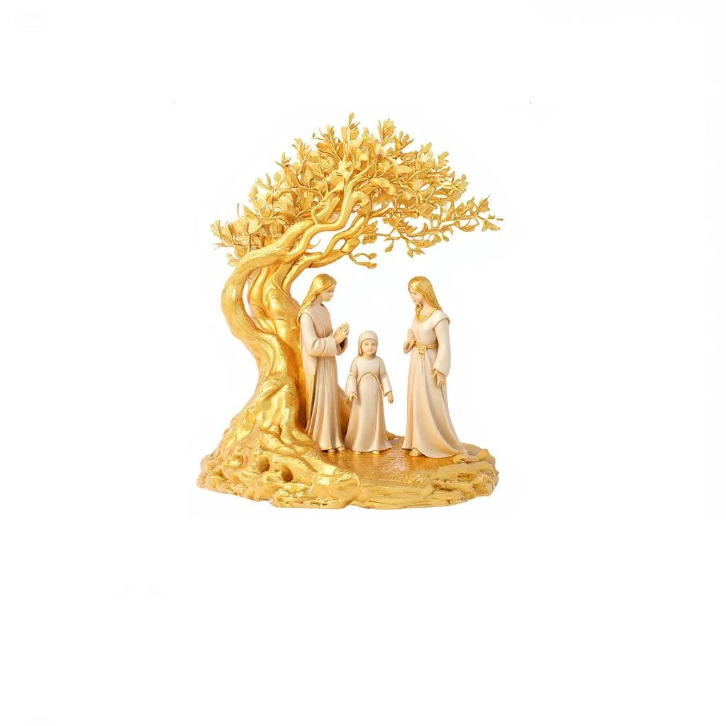 2D Flat Prayer under Moonlight Tree Decoration