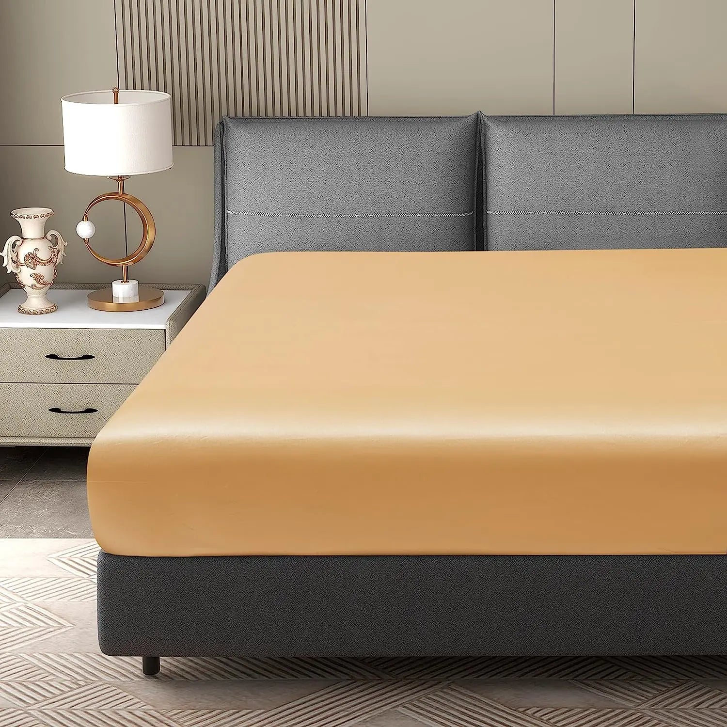 1 Piece Satin Fitted Sheet