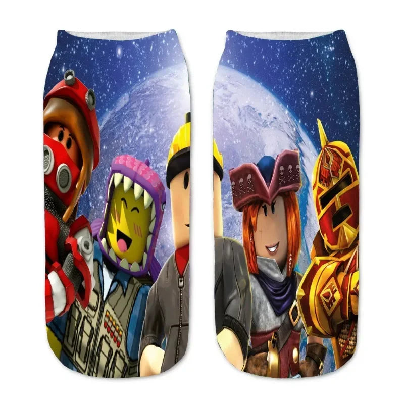 Cartoon Printed Shallow Socks