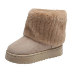 Plush Warm Mid Heel WaterProof Snow Boots
