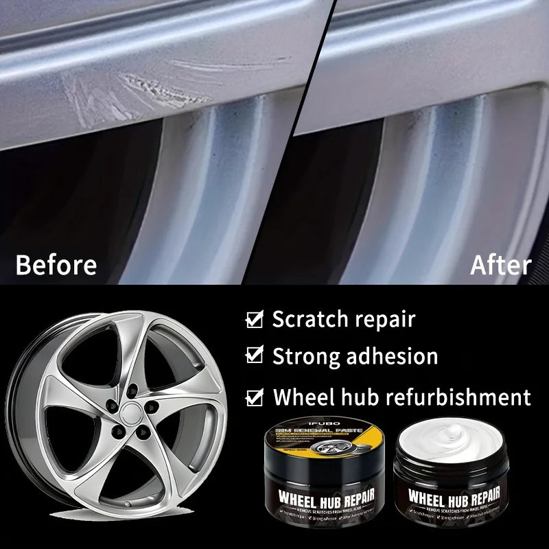 Automobile wheel rim scratch reconditioning paste