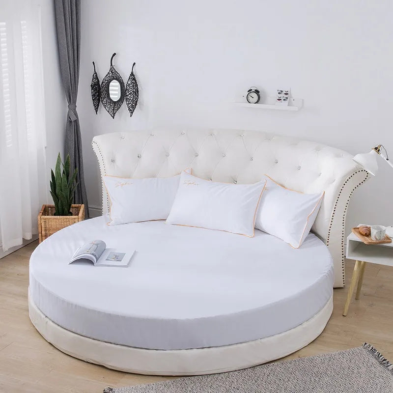 100% Cotton Round Bed Sheet Set