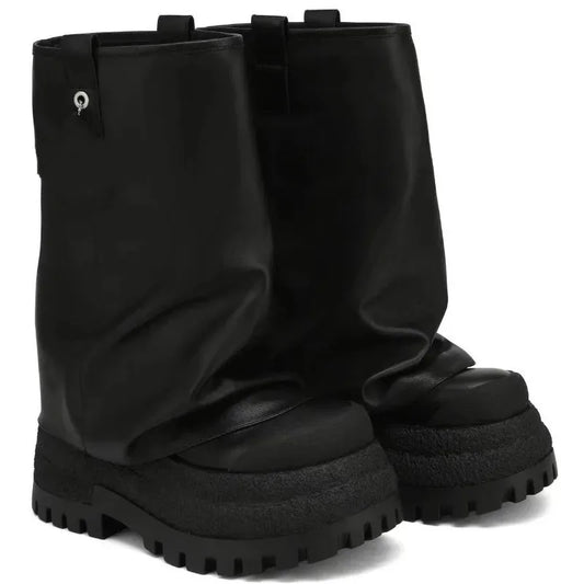high-heeled thick soled sleeve banquet dress boots