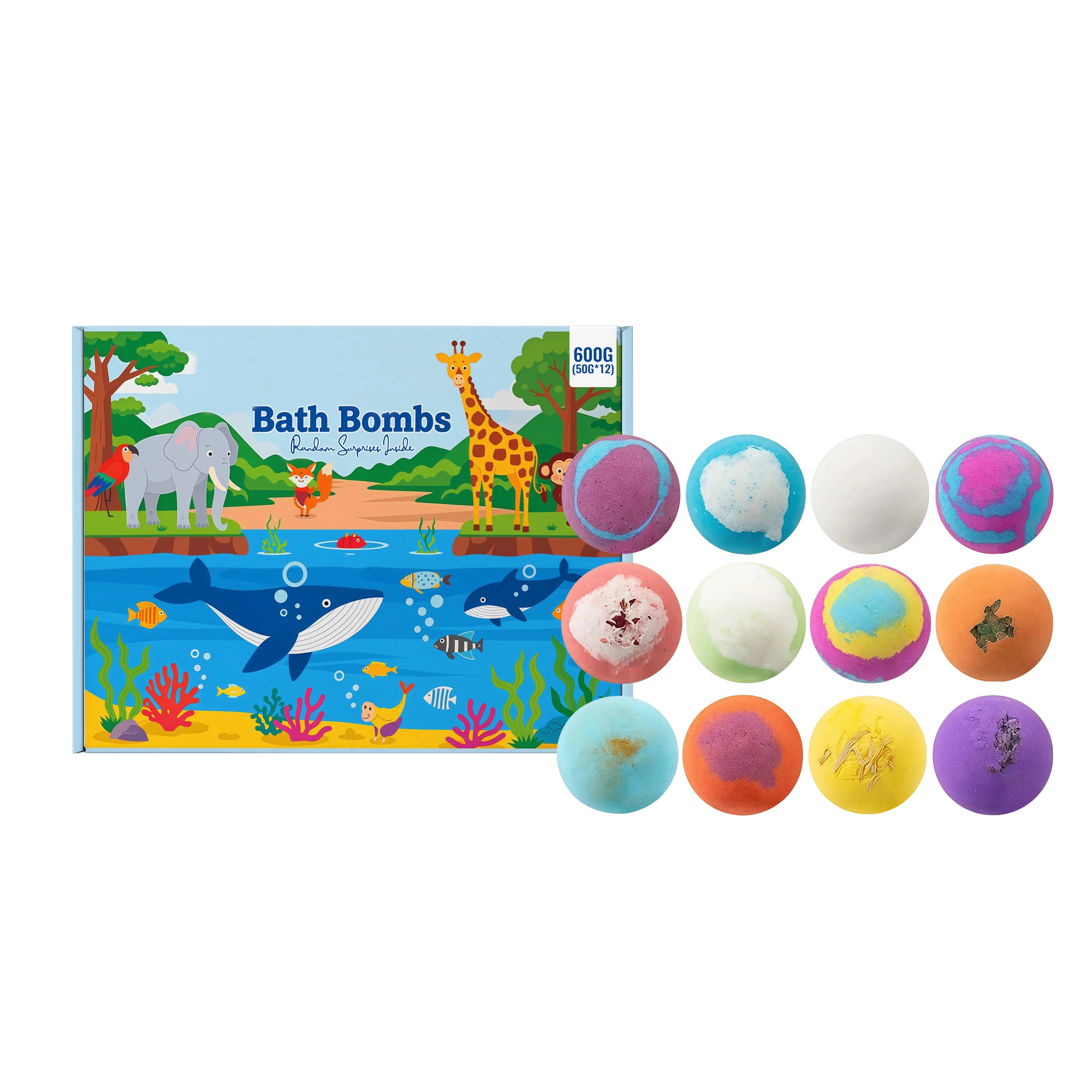 12pcs Organic Bath Bombs Set