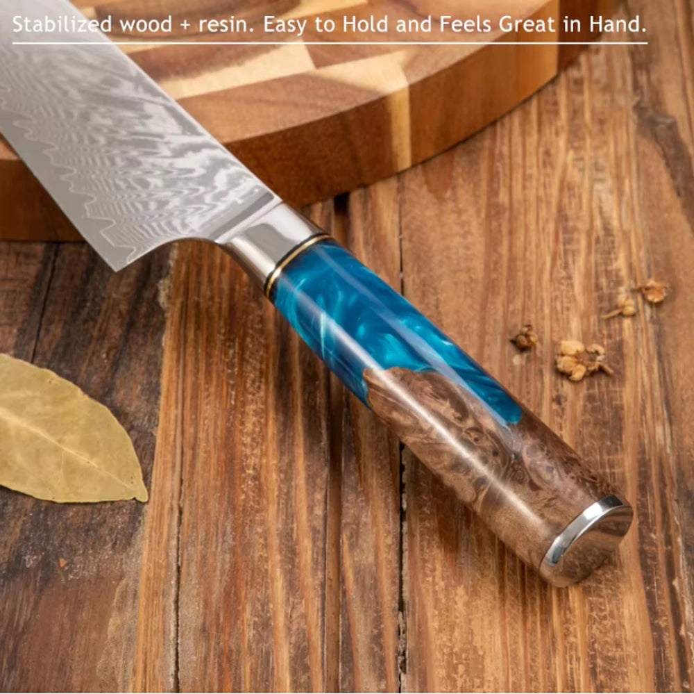 VG10 Chef's Knife d Handle Kitchen Chef's Knife Three-Piece Set
