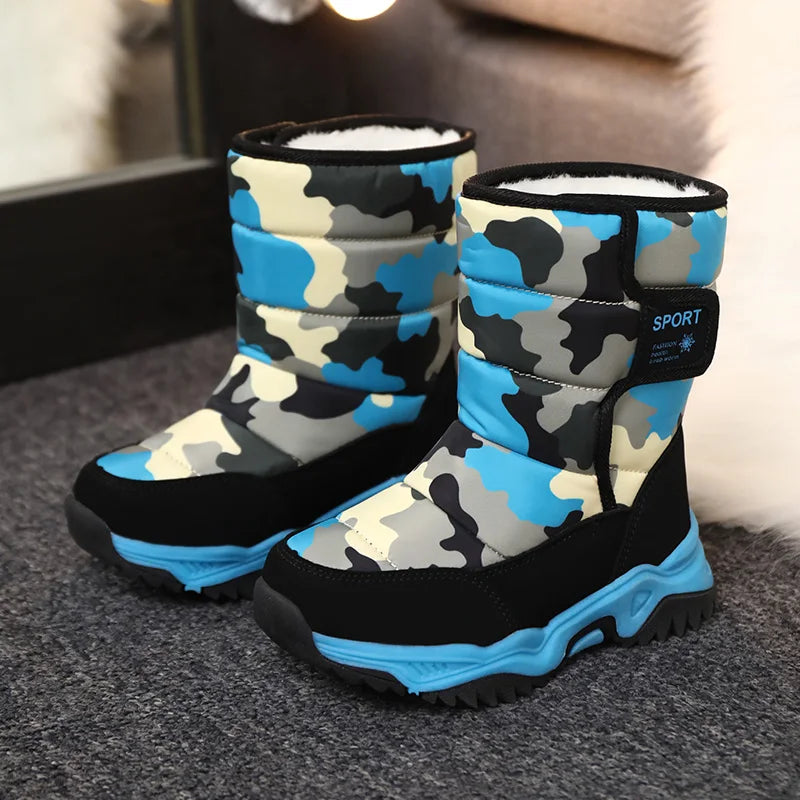 Children Plush Waterproof snow boots