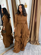 Divine33 ruffle pants Two Piece