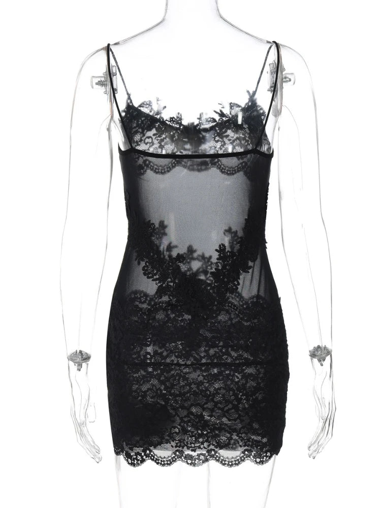 Short Mesh Lace Evening Dresses