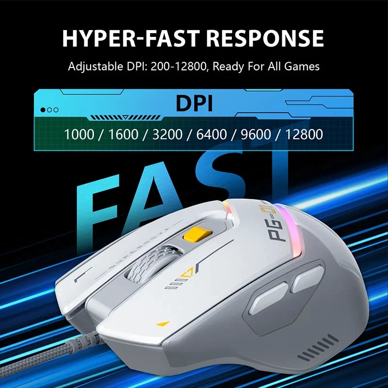 Inphic PG1 PG9 RGB Wired Gaming Mouse Ergonomics 1000Hz