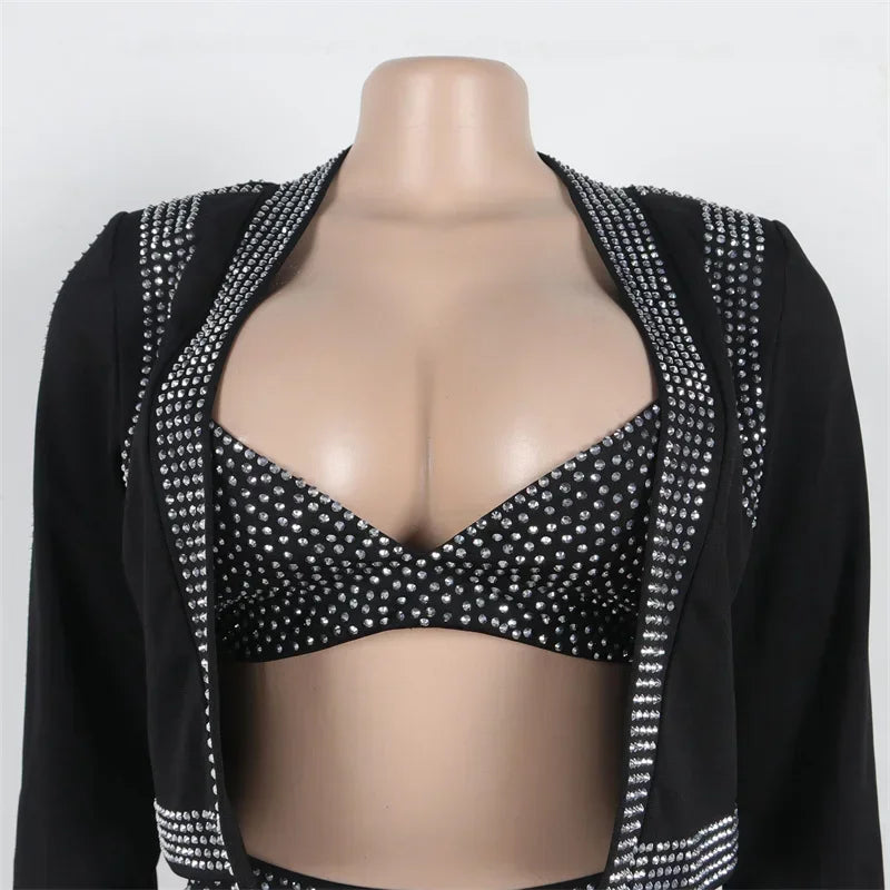 Sparkly Diamonds 3 Piece Short Sets