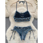 OIINAA Denim Bikini Set