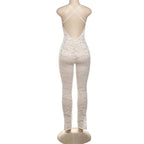 Women Sexy Cross Backless Jumpsuit