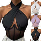 Sleeveless Fishbone Corset Vest