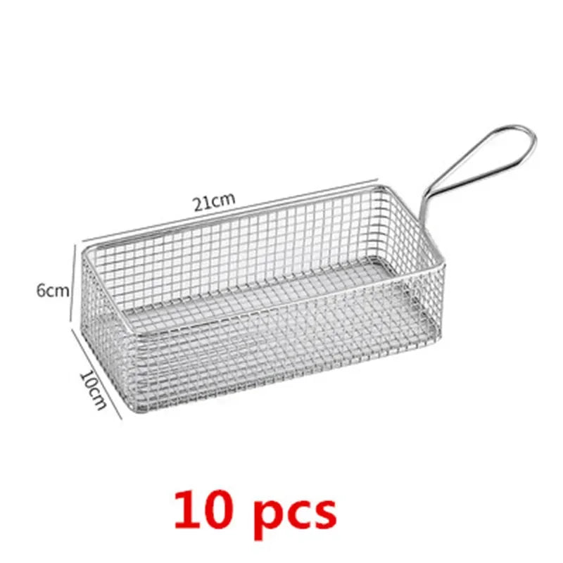 10 pcs set black French Fries Basket