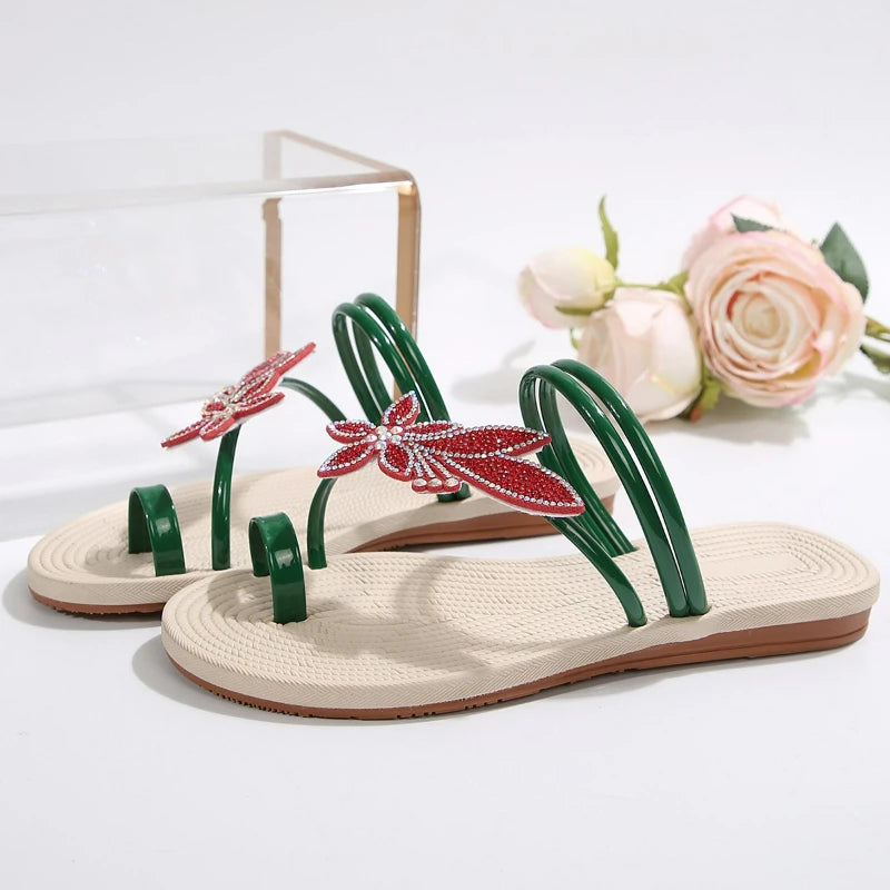 Maple Leaf Toe Flip Flops