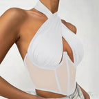 Sleeveless Fishbone Corset Vest