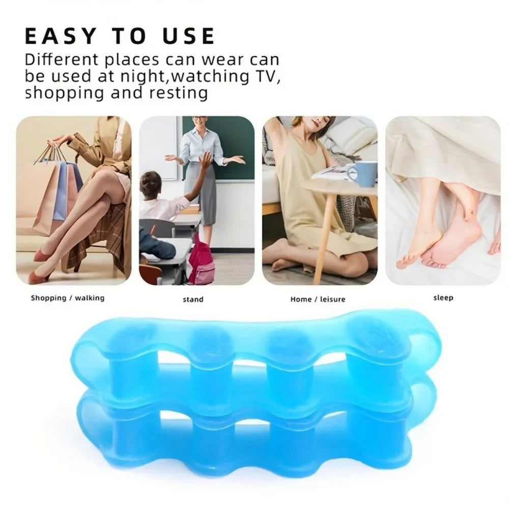 2 soft touch silicone toe spacer