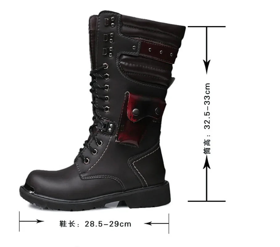 Men's High Top Motorcycle Boots