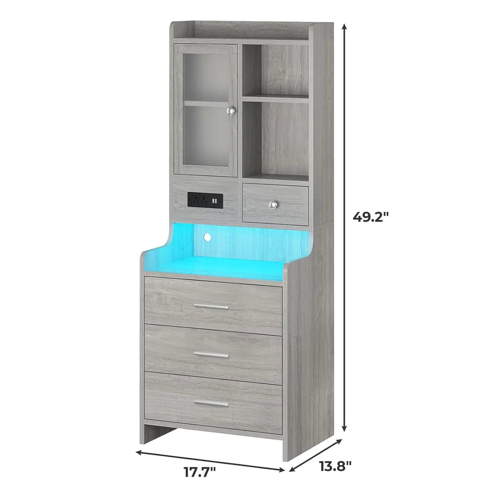 Grey Nightstand Set