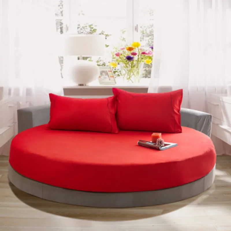100% Cotton Round Bed Sheet Set