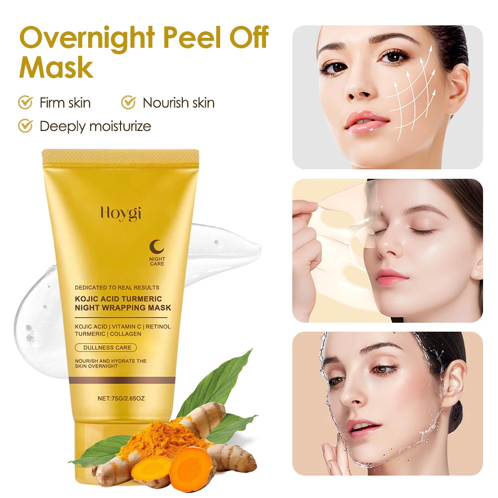 75g Kojic Acid Turmeric Overnight Wrapping Peel Off Mask