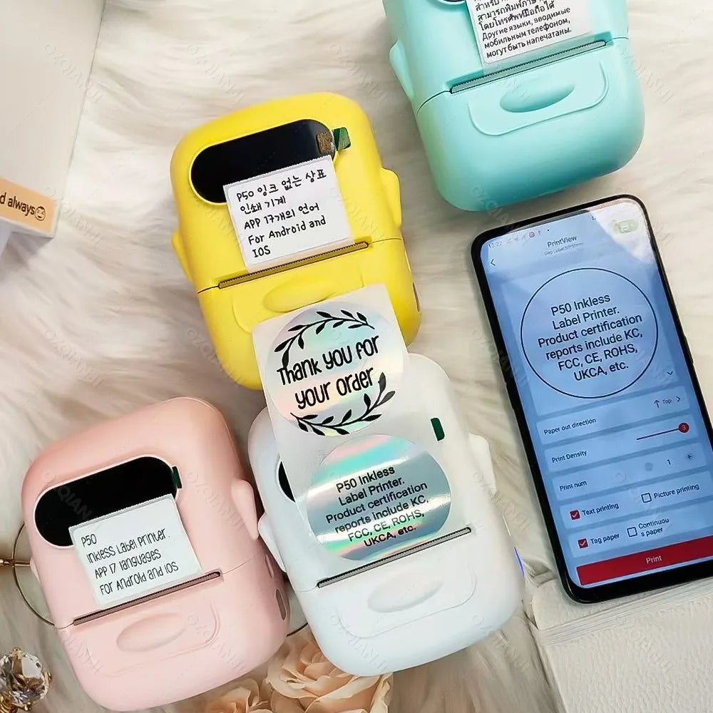 Marklife P50 Thermal Mini Wireless Label Sticker Printer