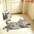 Creative Fun Cat-shaped Entryway Doormat