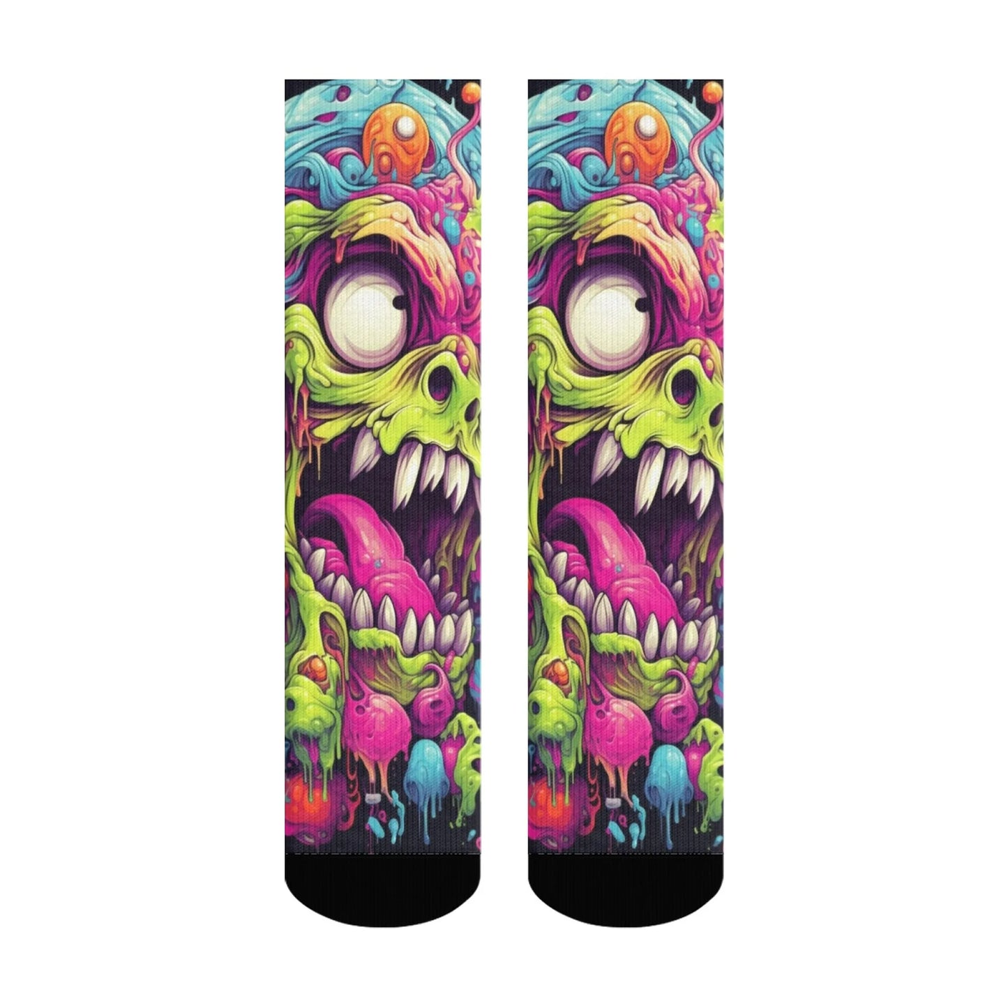 Cartoon Graffiti Weird Print Men's Socks
